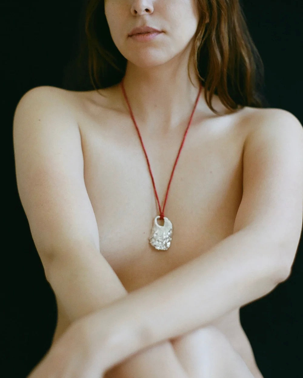 Oyster Shell on Silk Cord