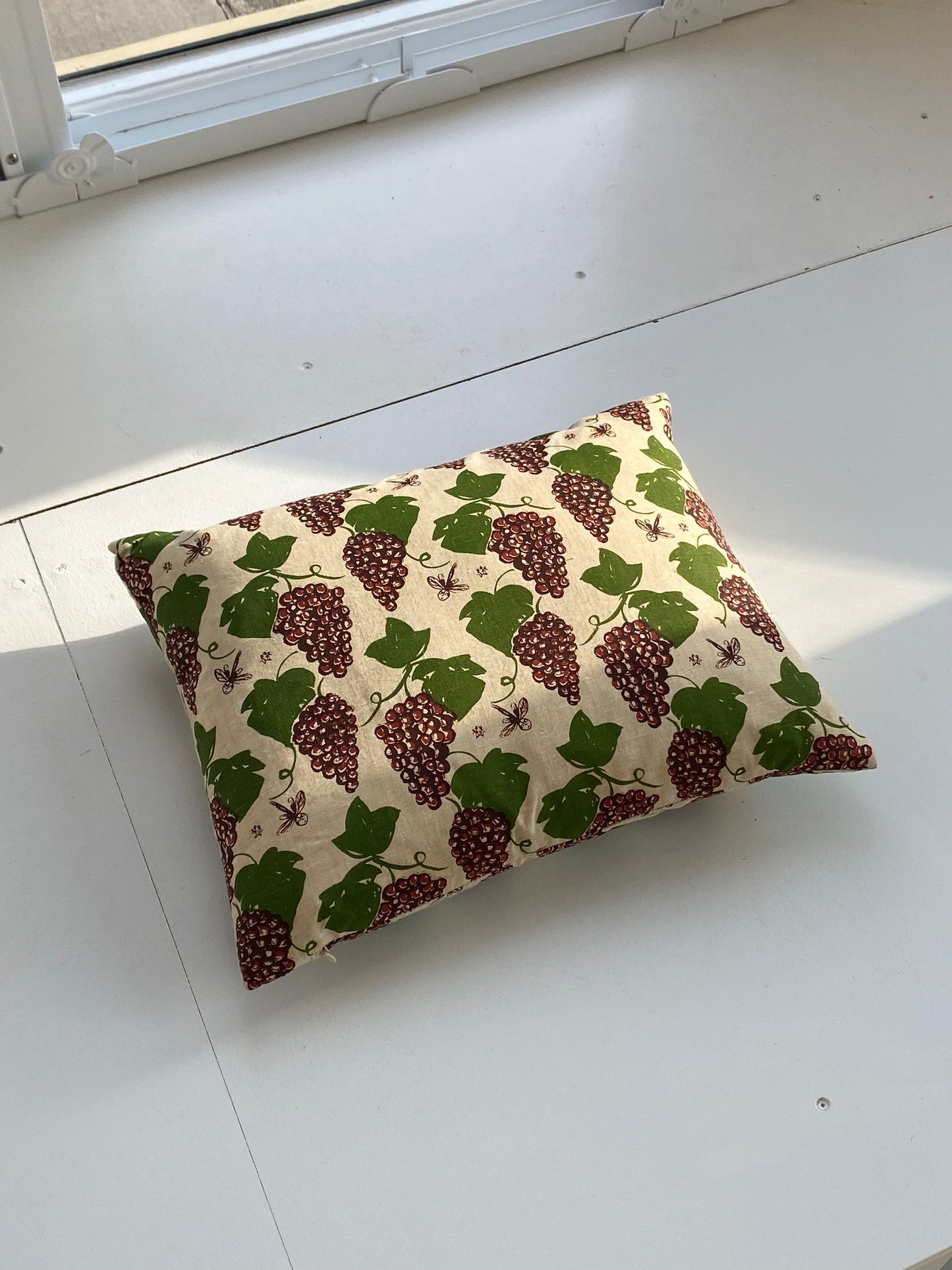 Grape and Dragonfly Cushion