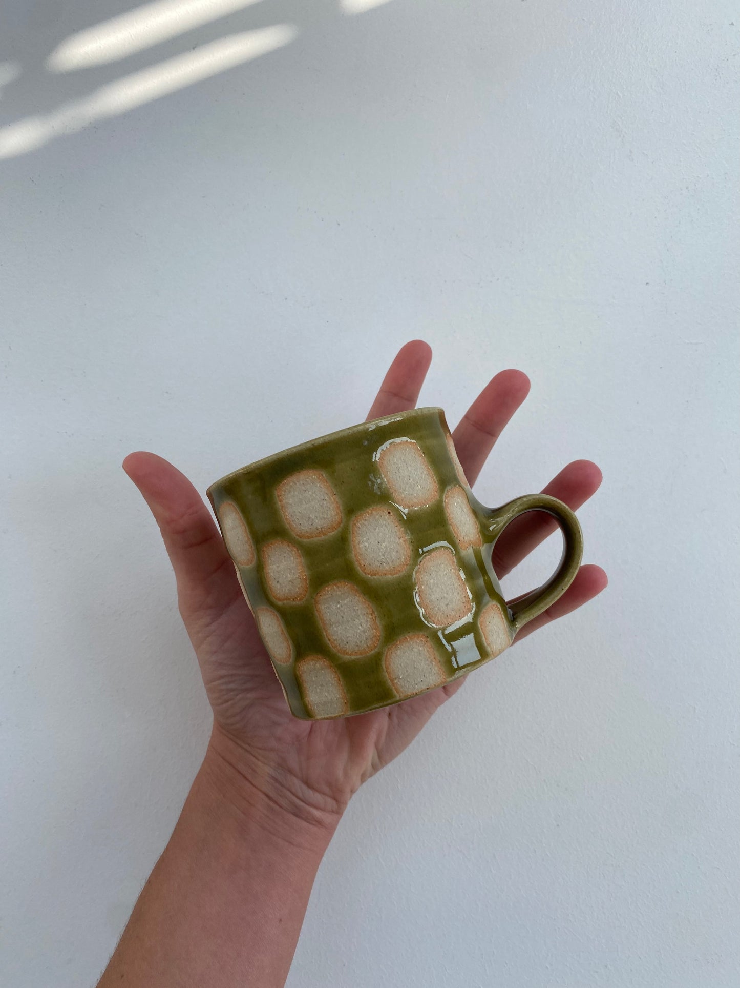 Light Green Checked Mug