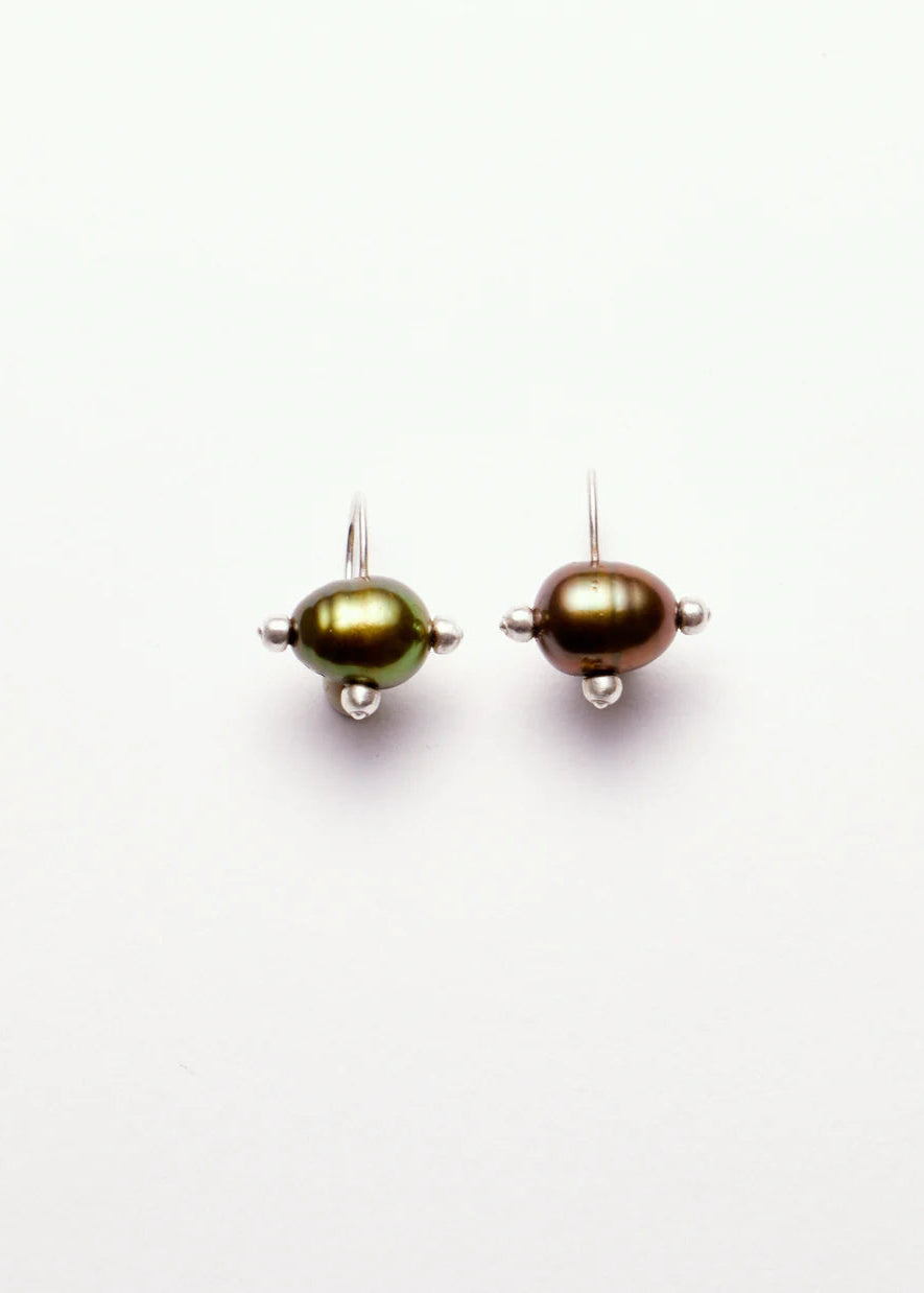 Pin Cushion Pearl Earrings