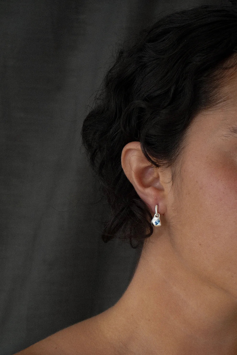 Bosc Drop Earring Blue Sapphire