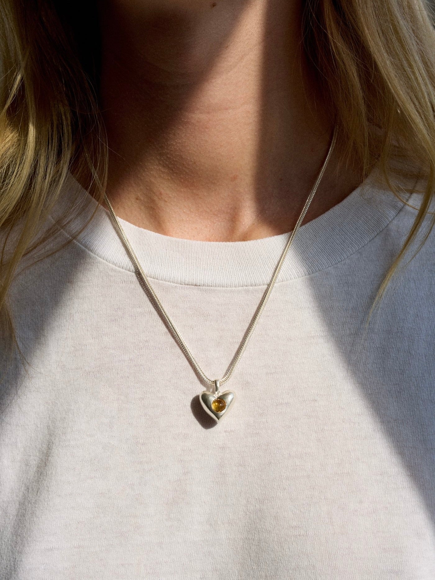 Citrine Heart Necklace