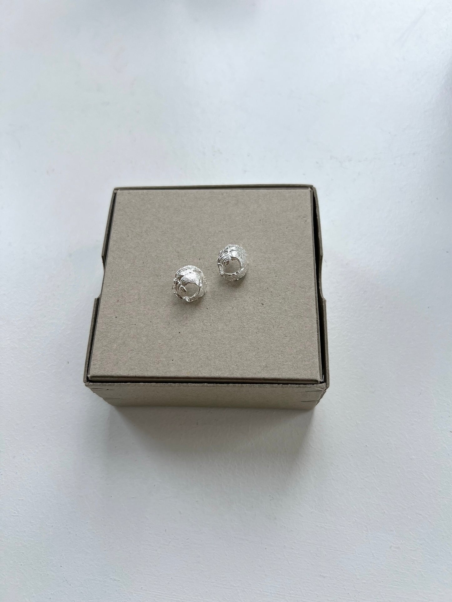 Round Textured Earrings Small