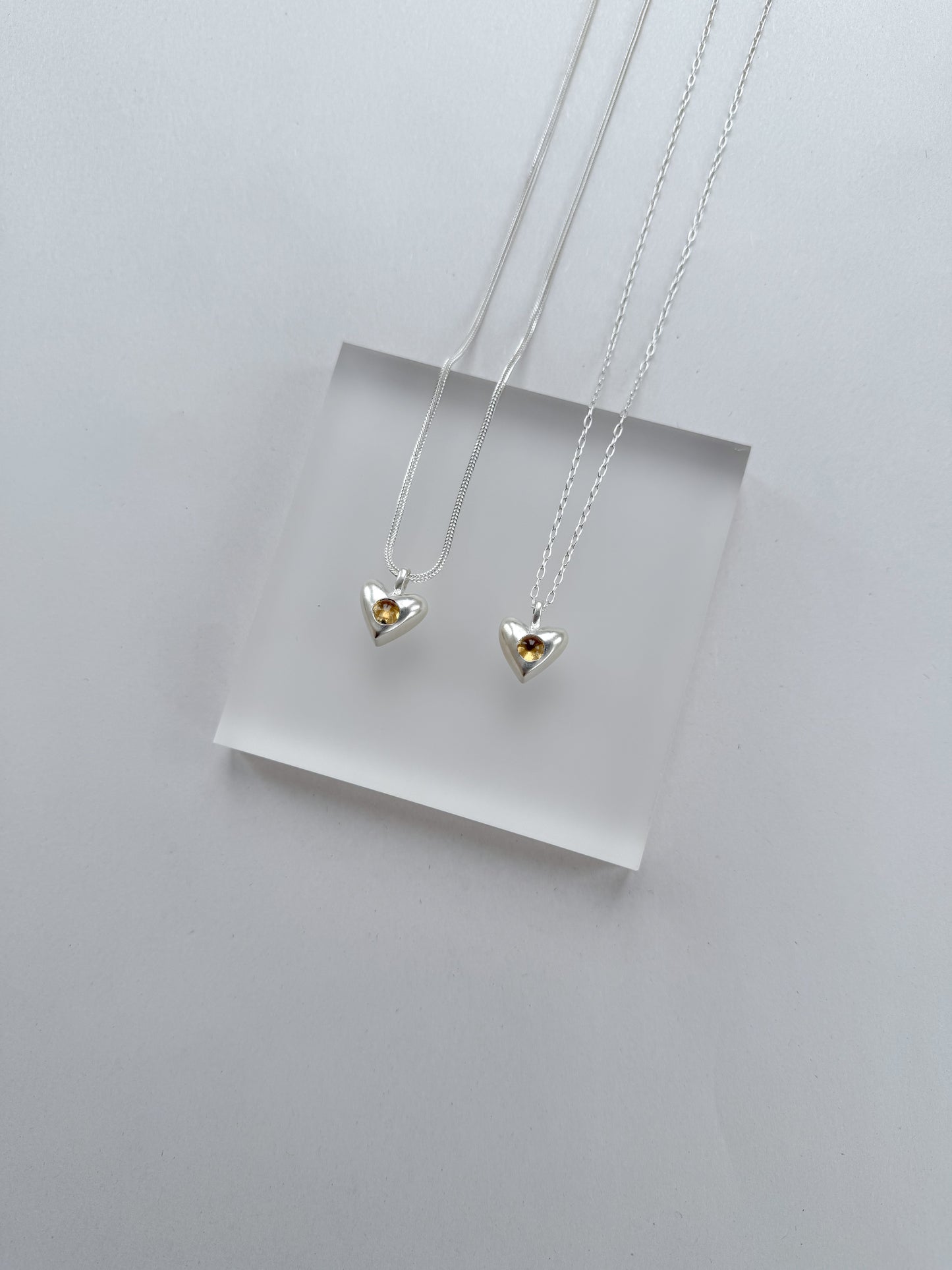 Citrine Heart Necklace