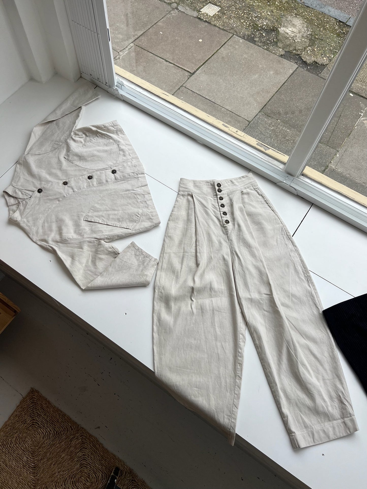 Gathered Suit Trousers