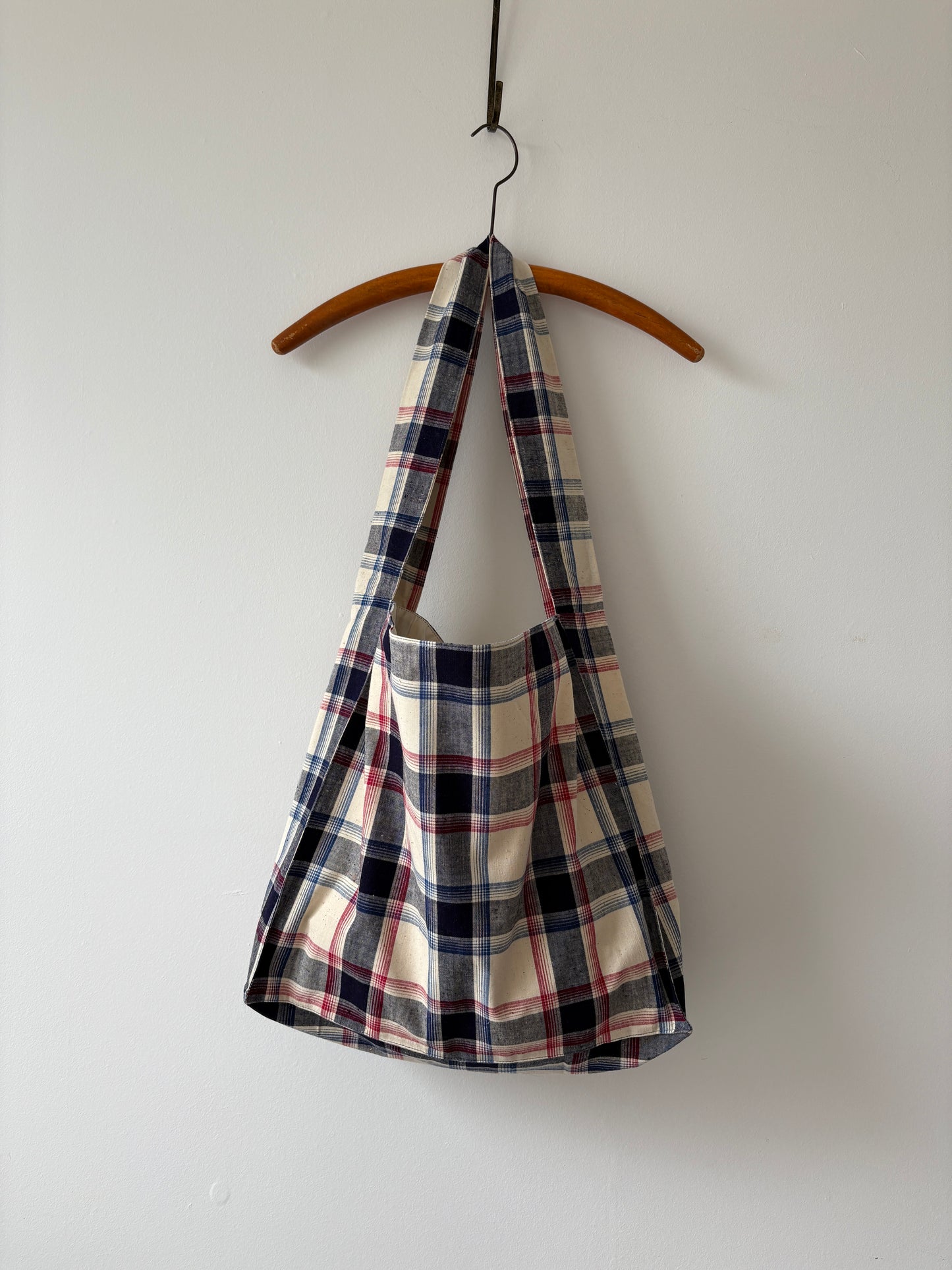Cream Check Bag
