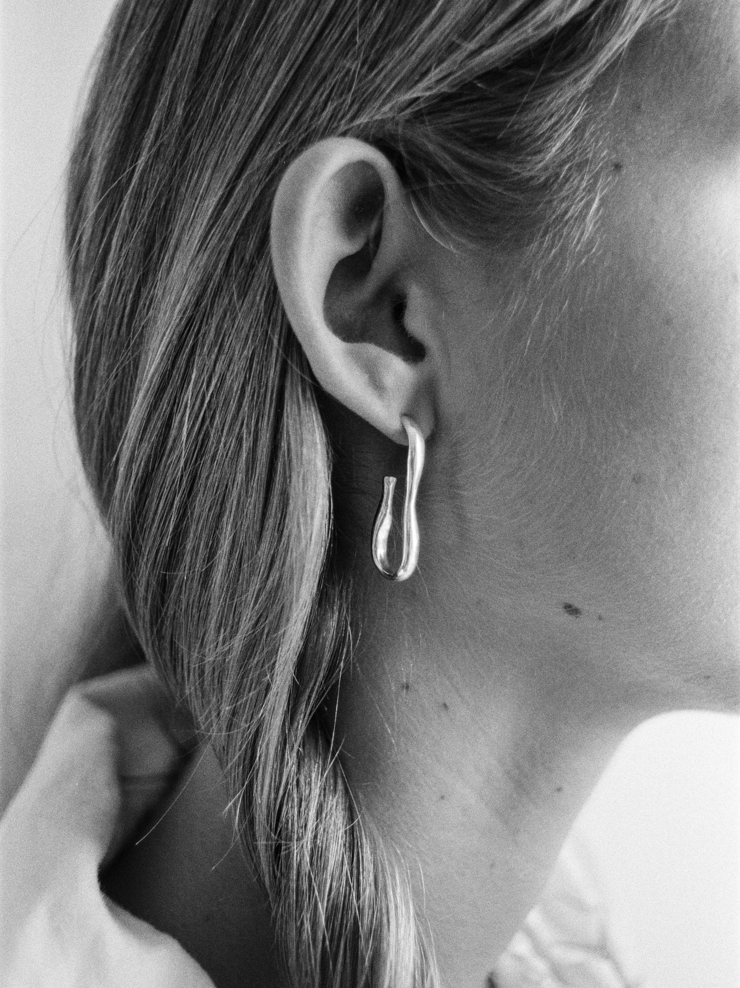 Squiggly Silver Earrings