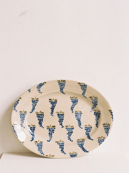 Small Oval Grapes Platter