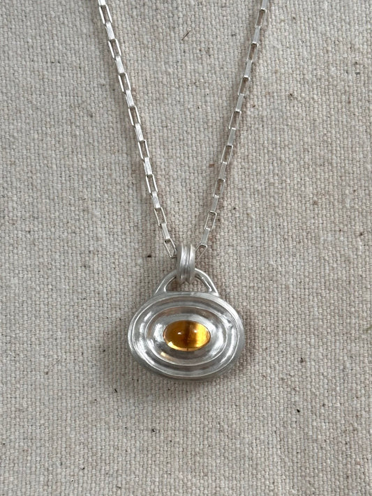 Wavelet Pendent Necklace, Citrine