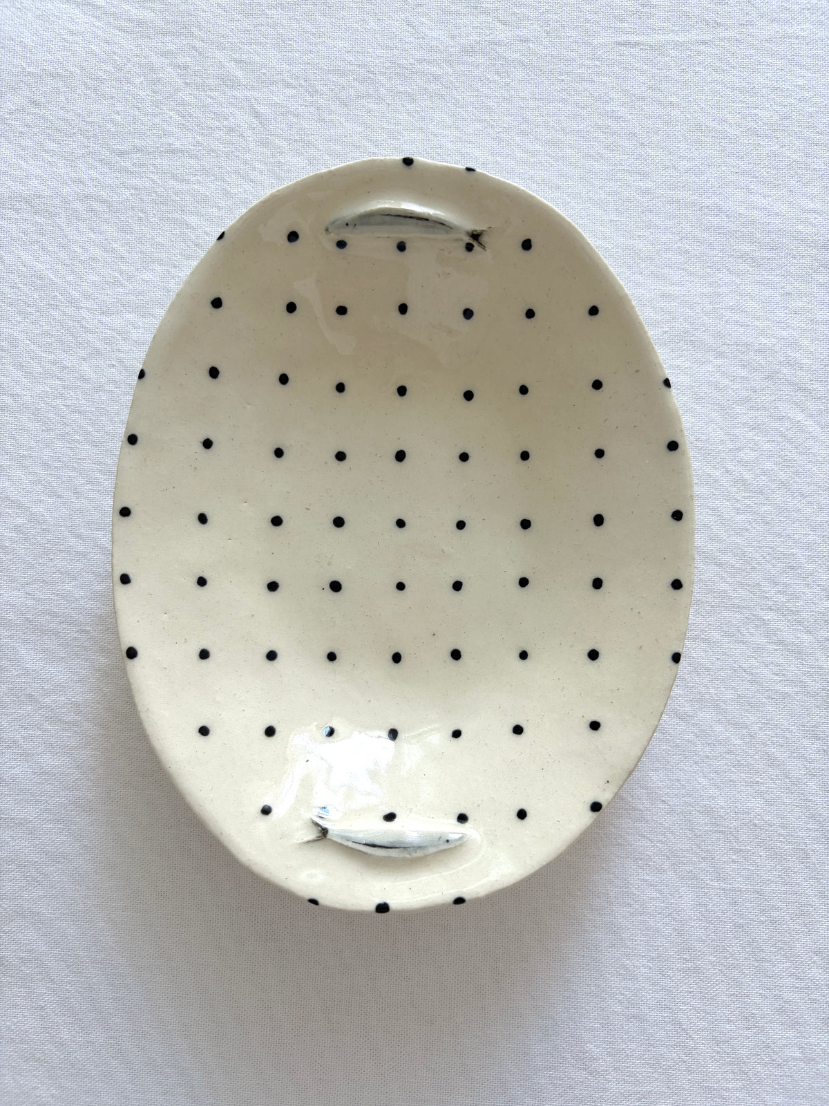 Anchovy Dot Oval Dish