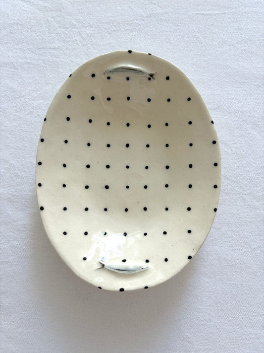 Anchovy Dot Oval Dish