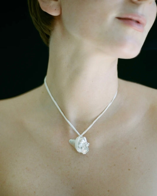 Cone Shell on Silk Cord