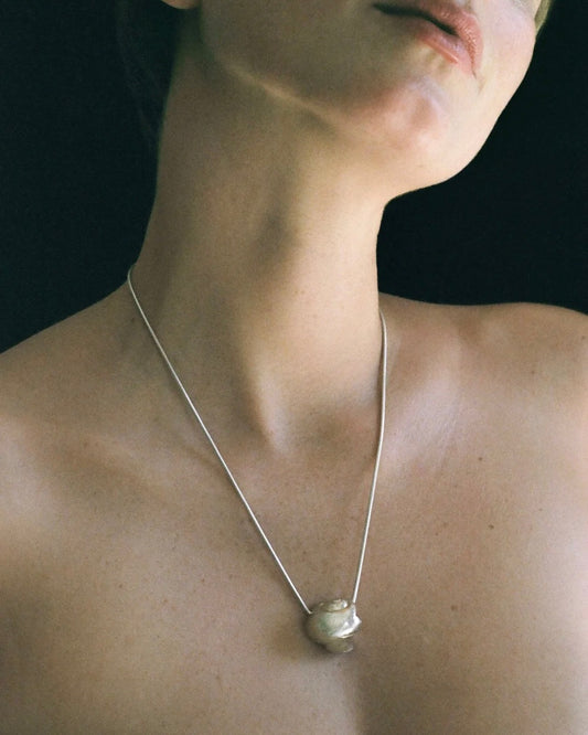 Spiral Shell on Silver Chain