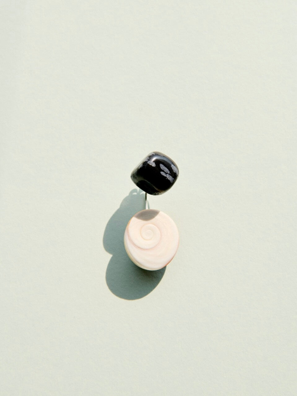 Obsidian Crescent Studs