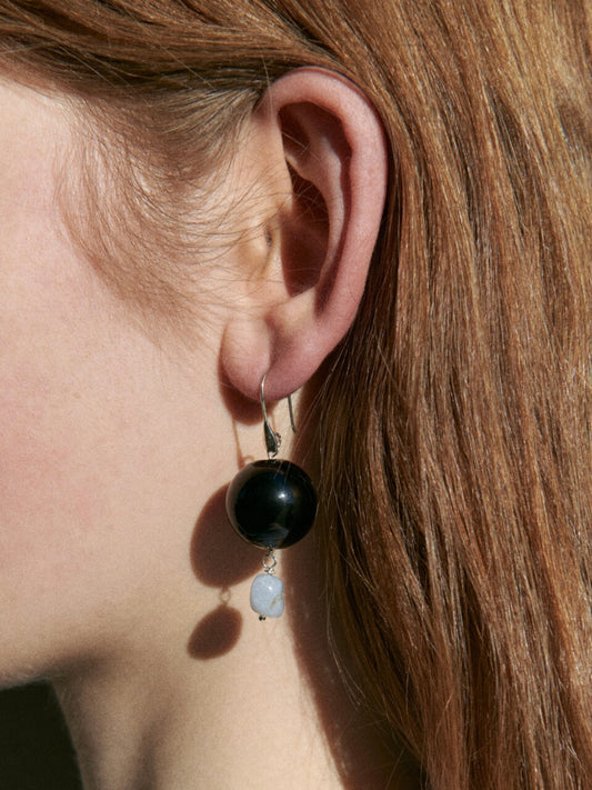 Onyx Sphere Earrings
