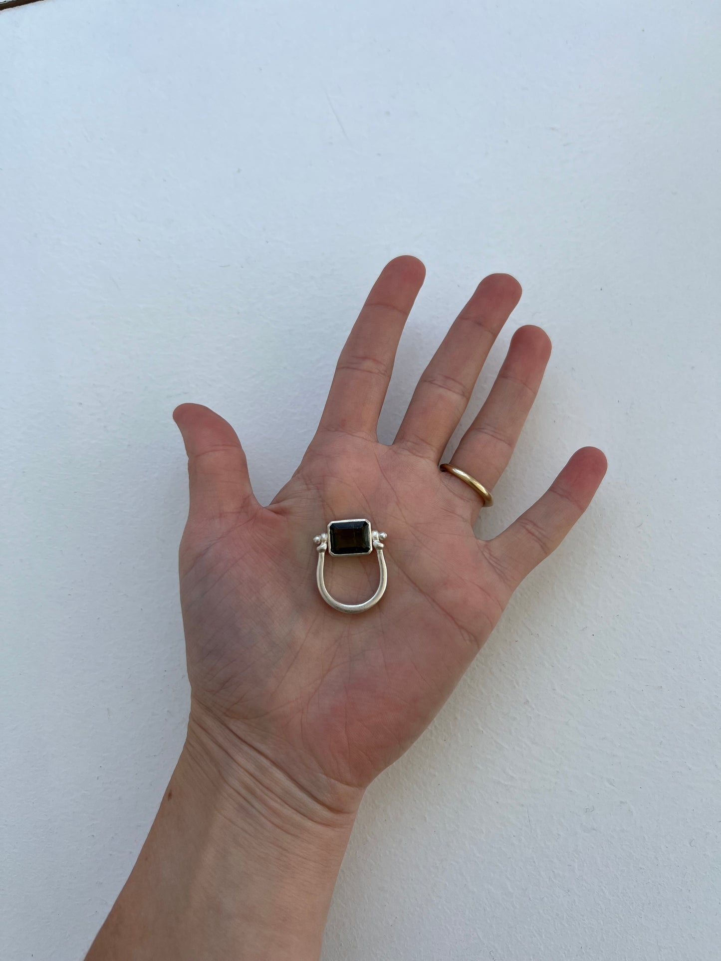 Green Tourmaline Sling Ring