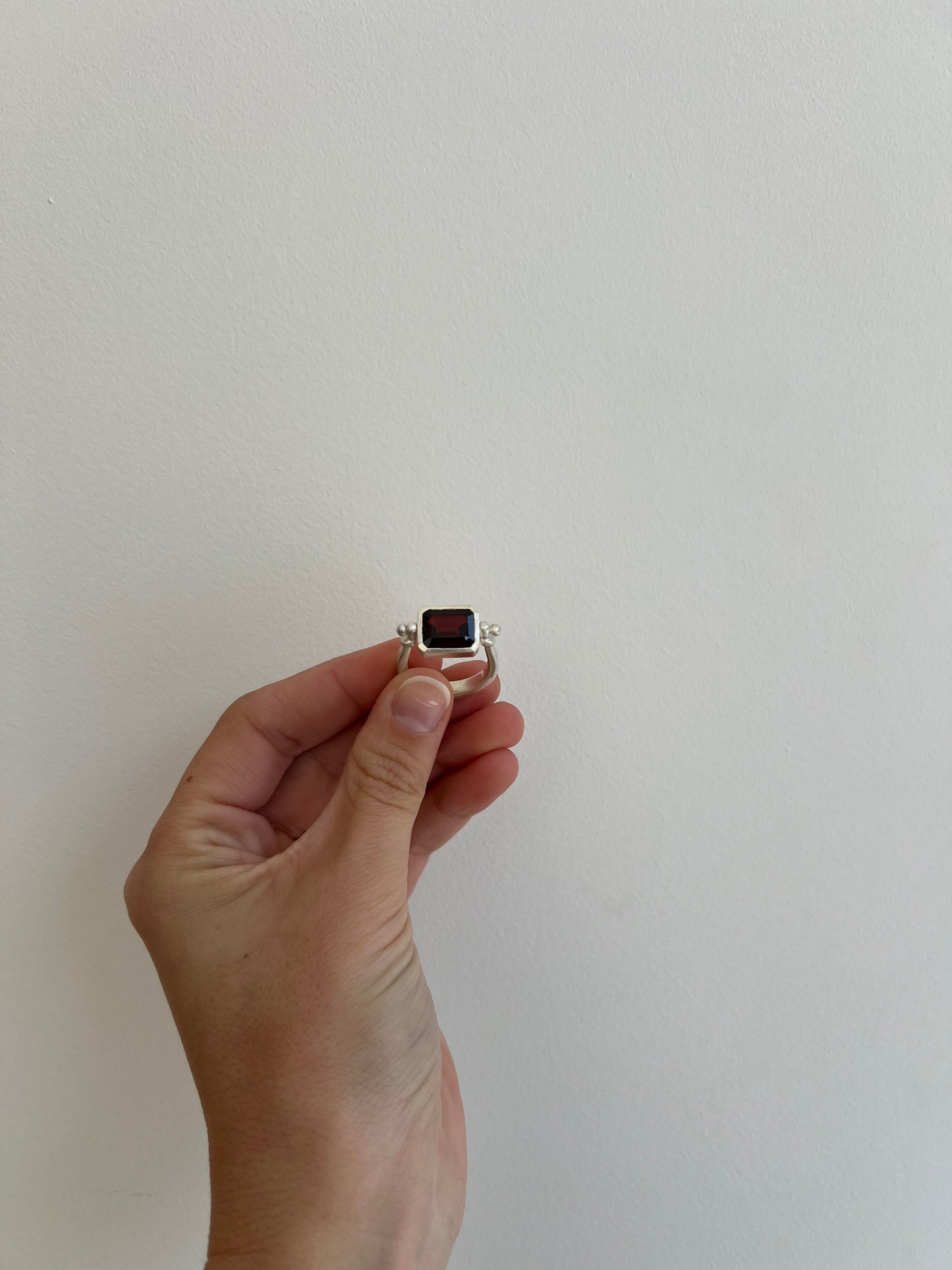 Garnet Sling Ring