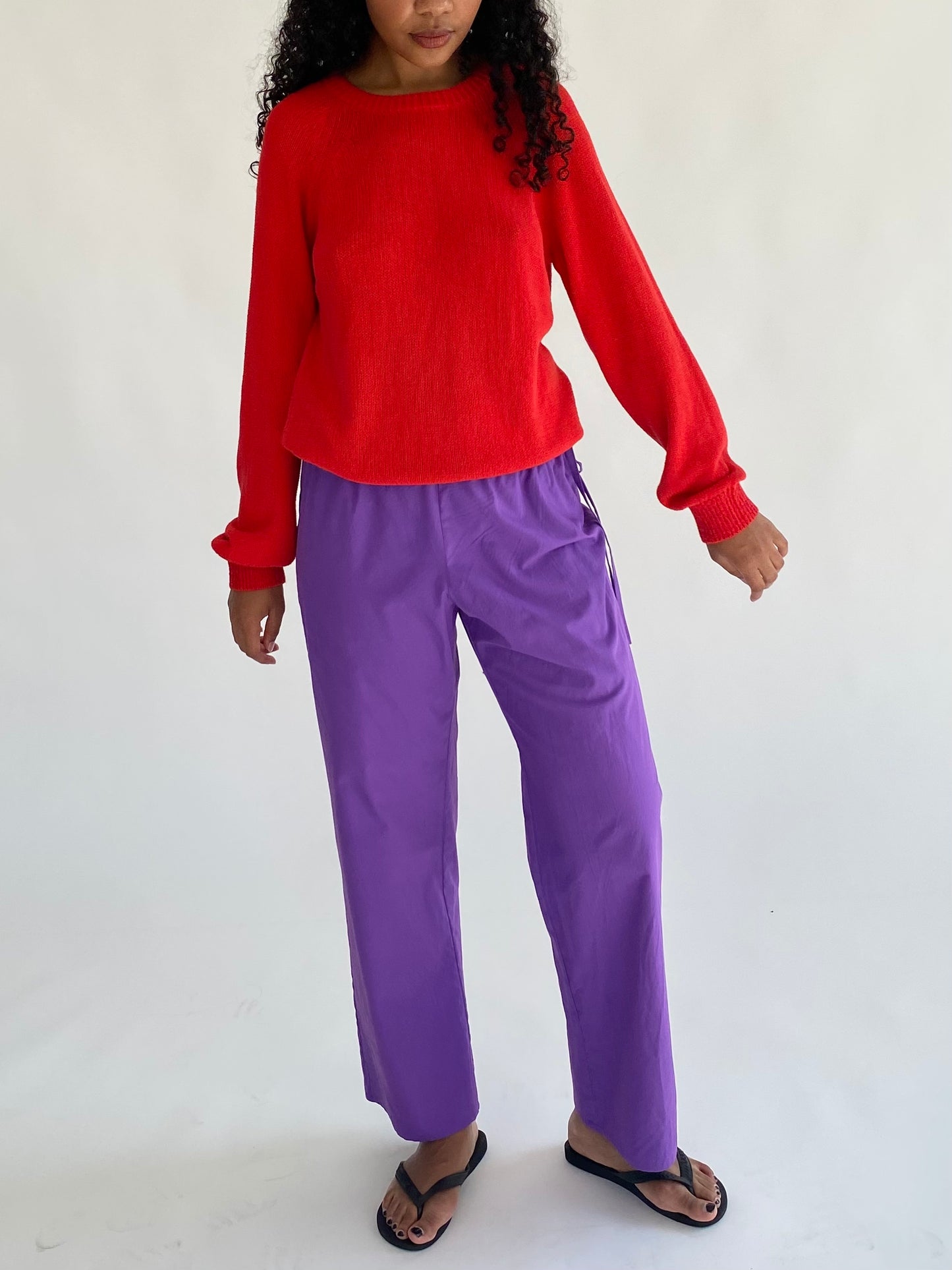 Tie Pants - Purple