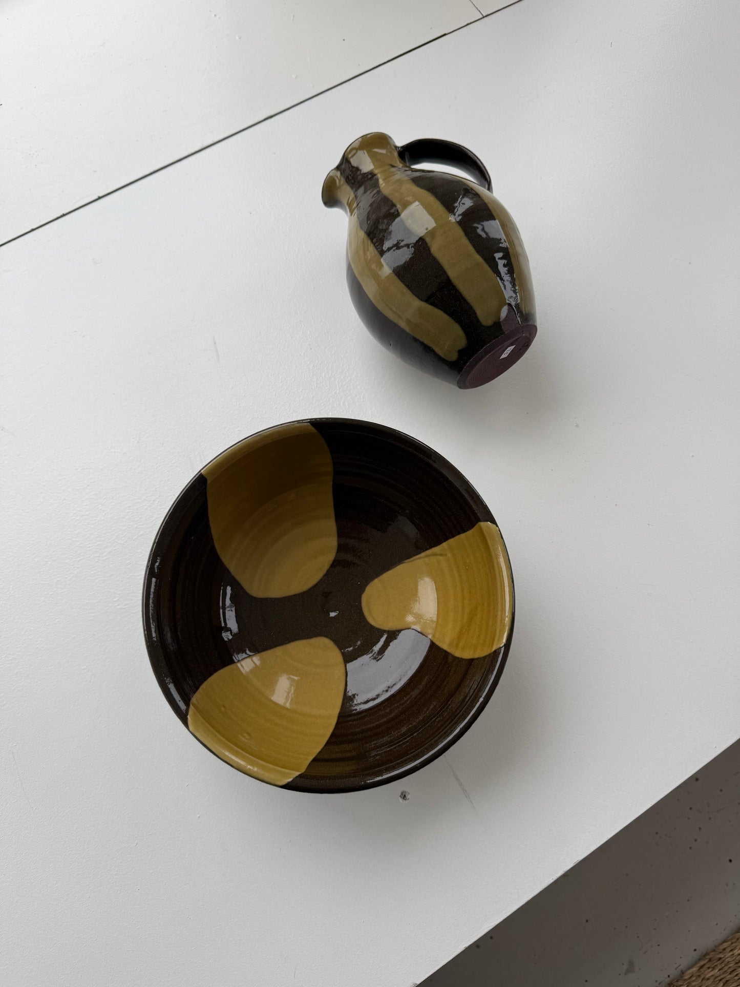 Serving Bowl With Green Blobs