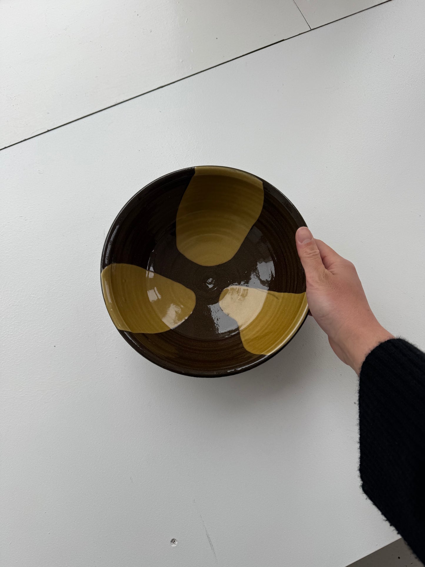 Serving Bowl With Green Blobs