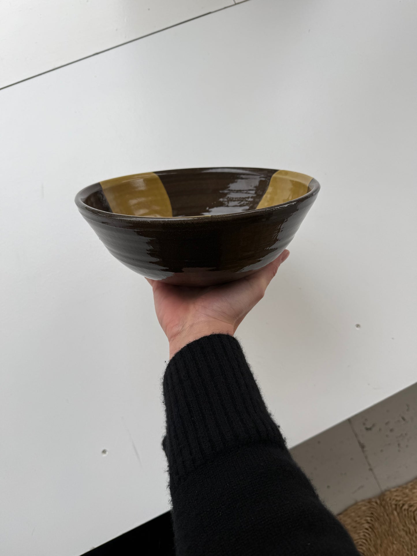 Serving Bowl With Green Blobs