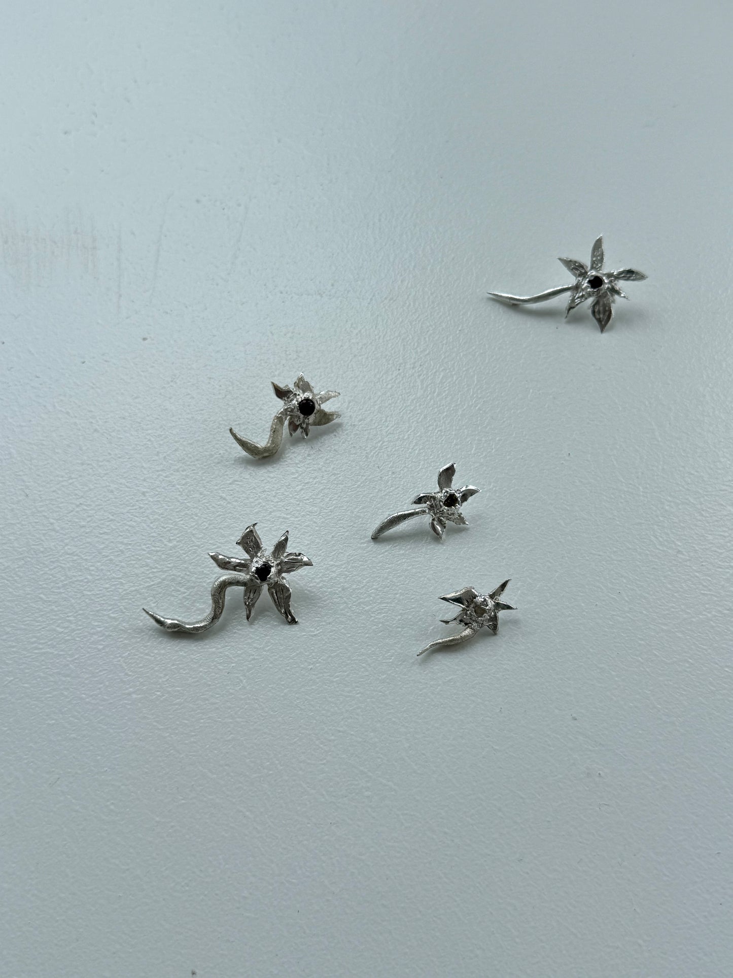 Silver Flower Brooch