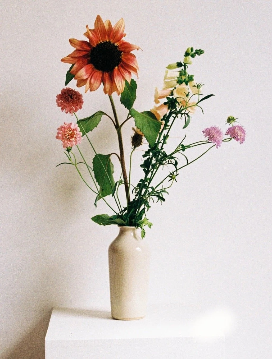 Off White Wheel Thrown Vase