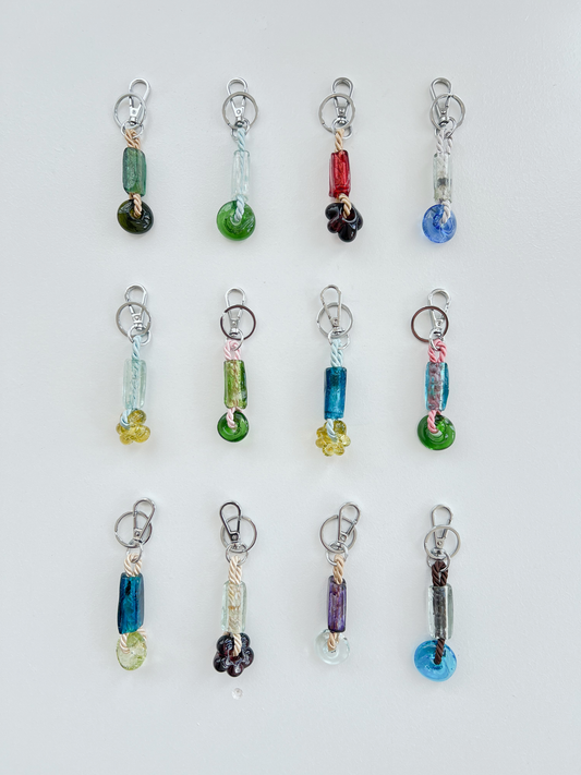 Recycled Glass Keyring