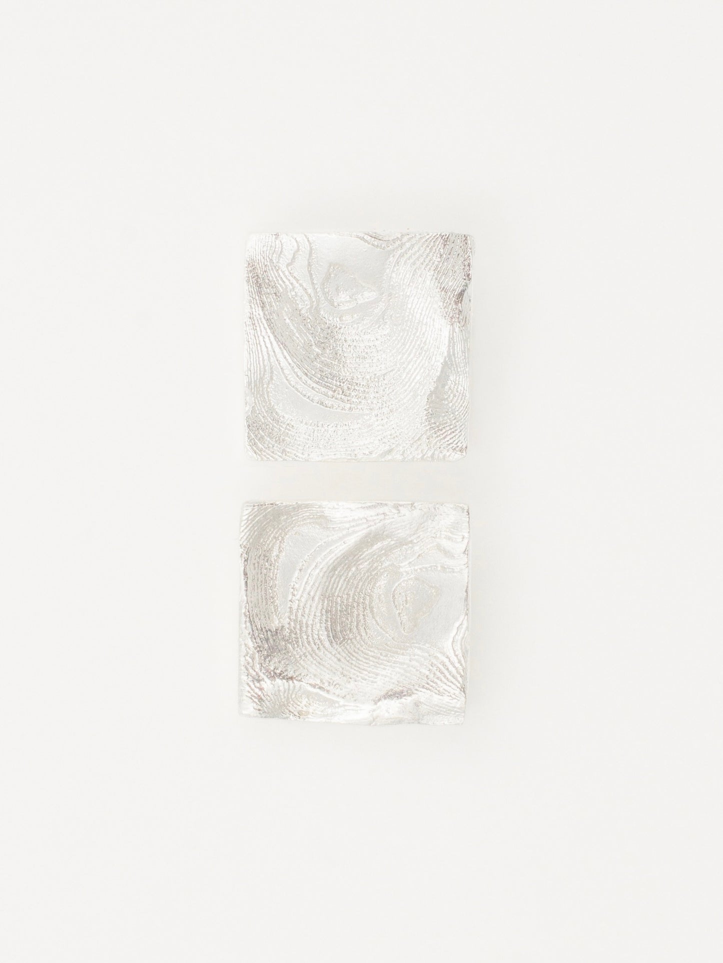 Square Textured Earrings Large