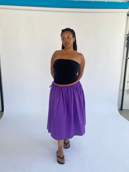 Tie Skirt - Purple