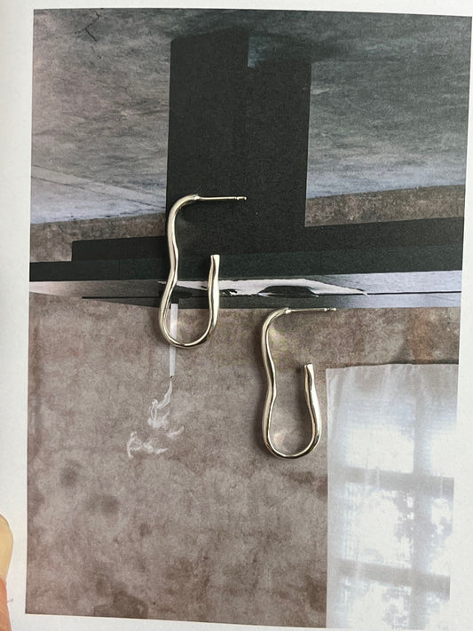 Squiggly Silver Earrings