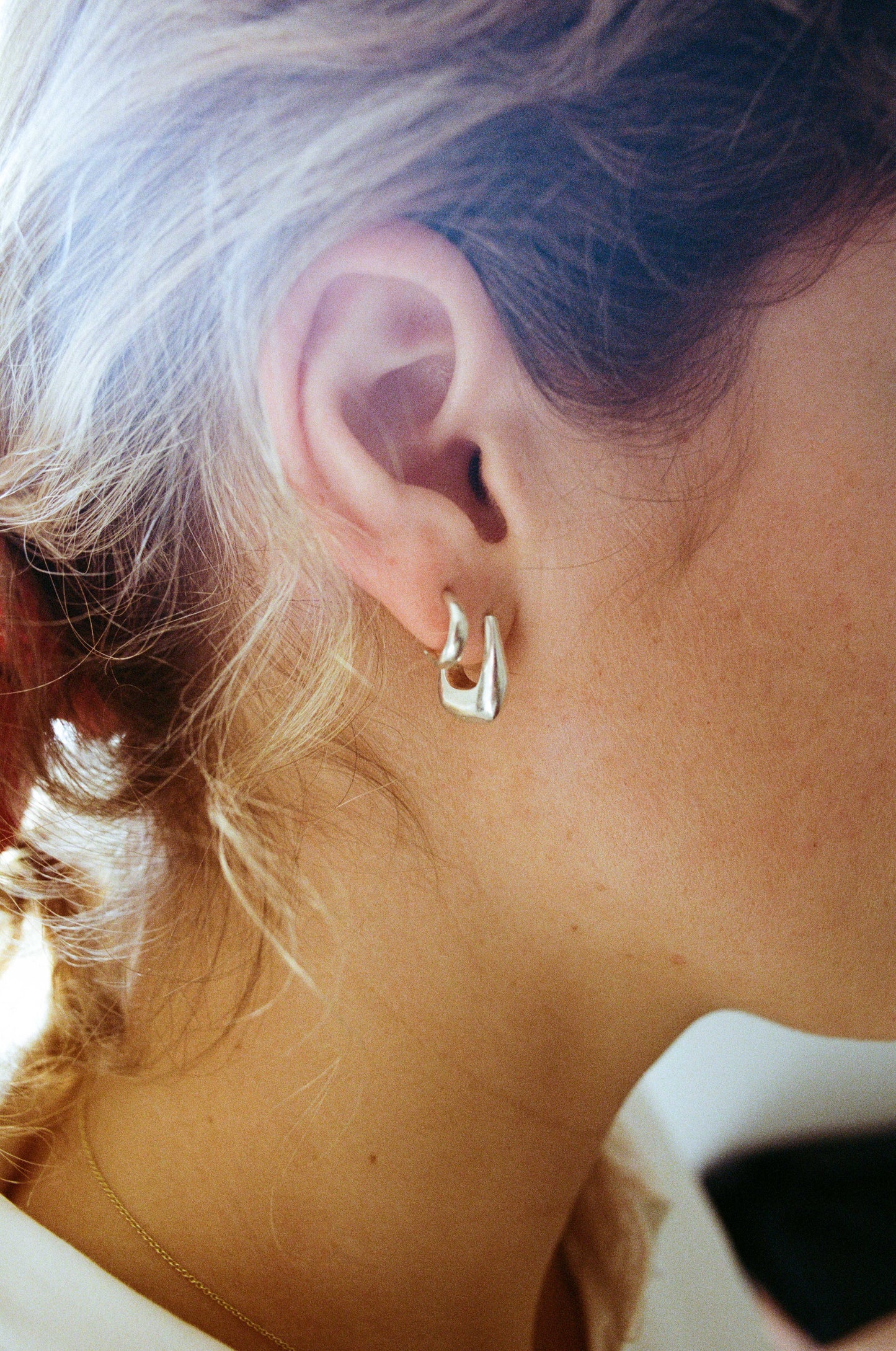 Short Silver Earrings