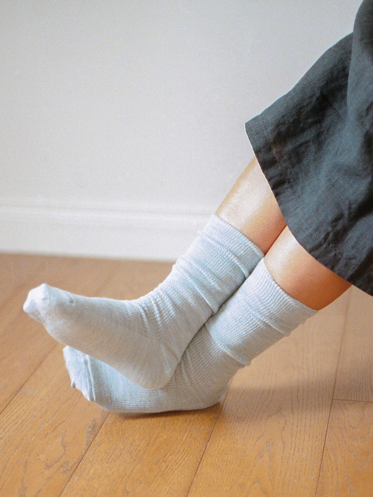 Merino Wool Socks - Pale Indigo
