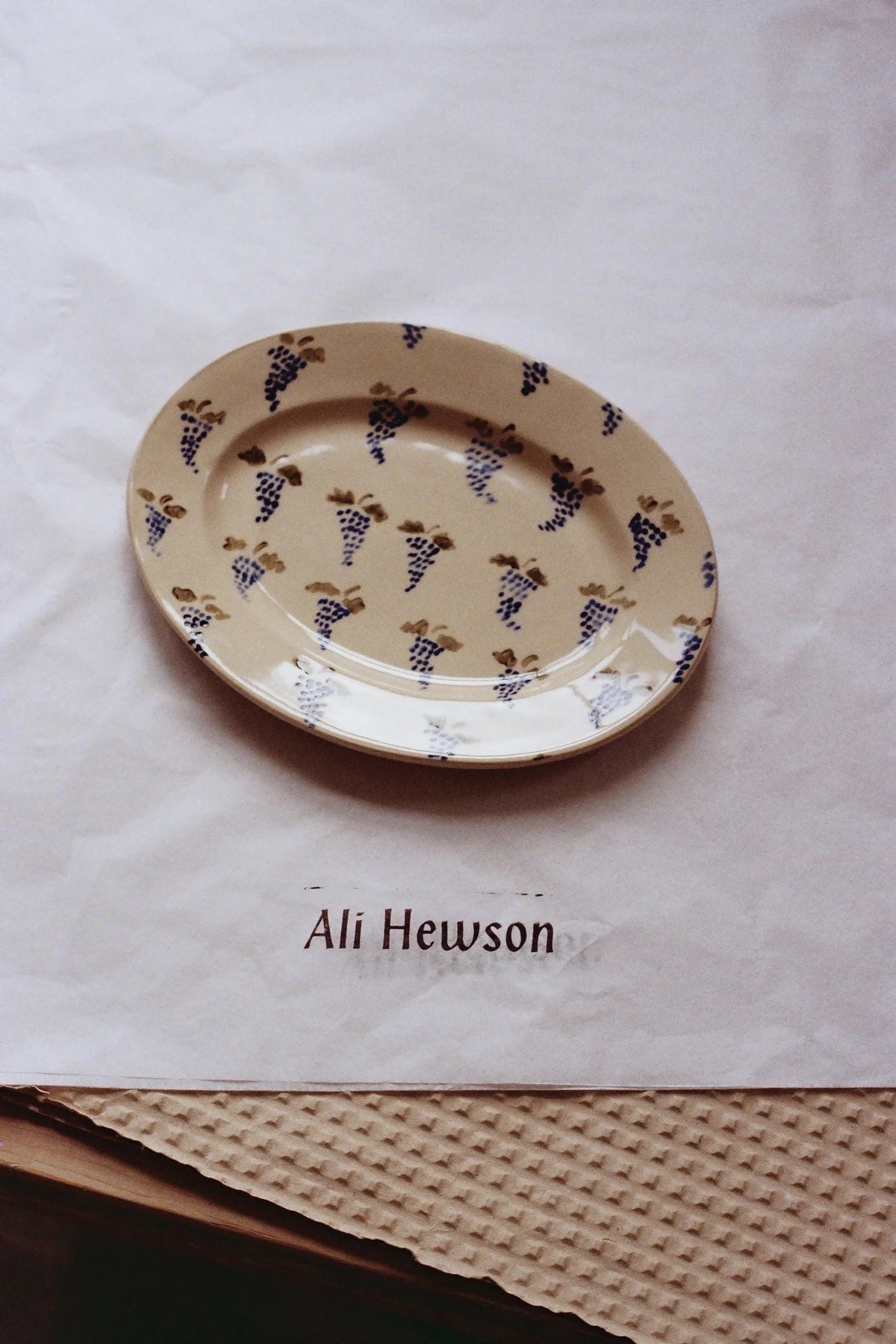 Small Oval Grapes Platter